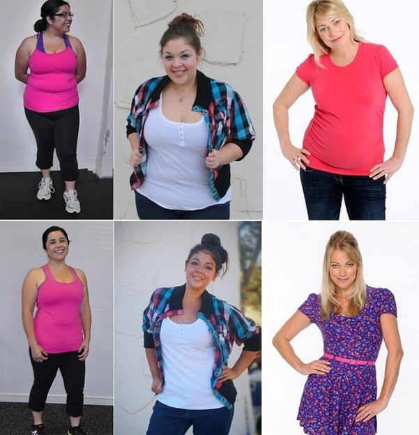 fotografije pred in po izgubi teže na Maggi dieti