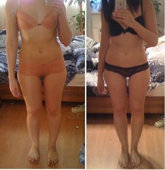 Dekle pred in po hujšanju na japonski dieti v 14 dneh